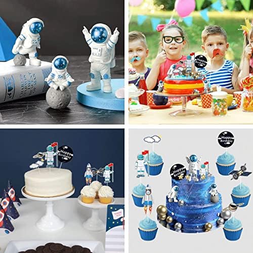 22Pcs Space Cake Topper Set for Birthday Party Decorations