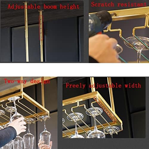 XONJEMU Adjustable Iron Ceiling Wine Rack