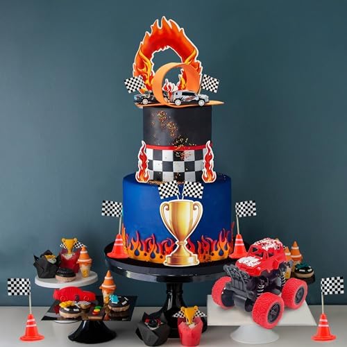 30PCS Truck Cake Toppers for Racing Car Party Decorations
