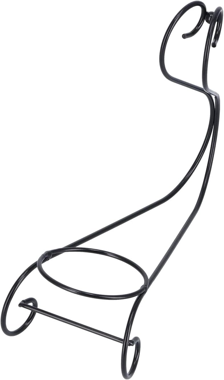 Cyrank Metal Wine Bottle Holder Black Tabletop Wine Rack