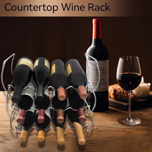 Lilys Home 12 Bottle Wine Rack Set of 2 - Modern Farmhouse Industrial Style