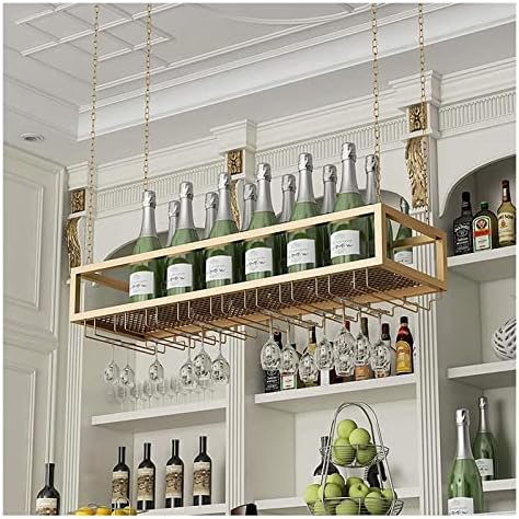 ALDEPO Wall-Mounted Wine Rack Gold 60x25cm