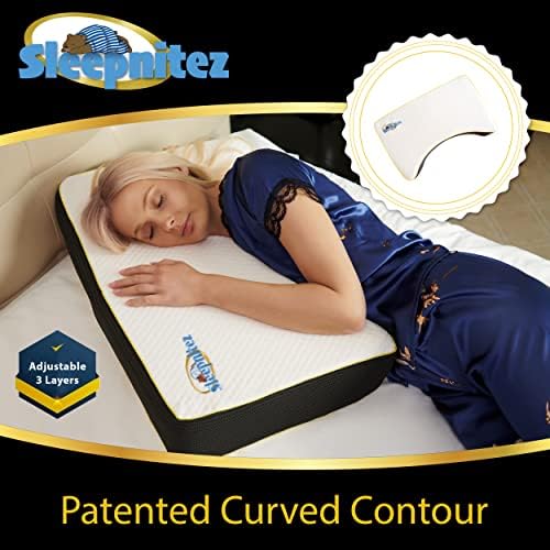Sleepnitez Back and Side Sleeper Pillow for Neck and Shoulder Pain Relief