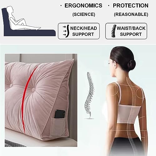 COZMAX Tufted Button Headboard Pillow - Pink Single Size