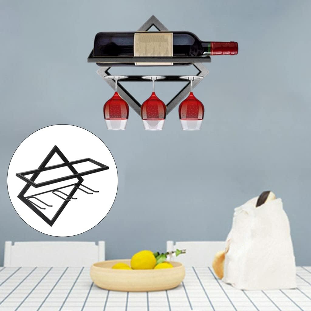 SHQ Wall-Mounted Steel Wine Rack 2 Bottles