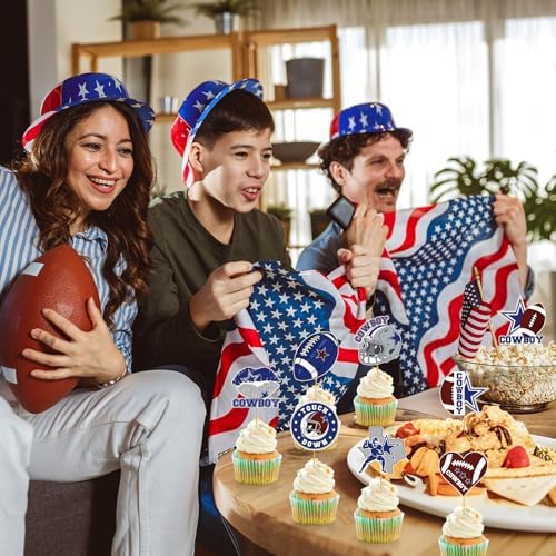 Cowboy Football Cupcake Topper Set 24 Pcs