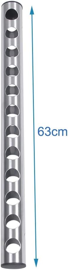 12 Hole Wall-Mounted Wine Rack - Stainless Steel Storage Display