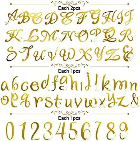 91PCS Acrylic Letter Number Cake Toppers DIY Decoration Set