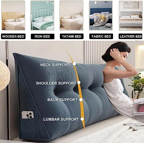 COZMAX Queen Size Triangular Headboard Pillow