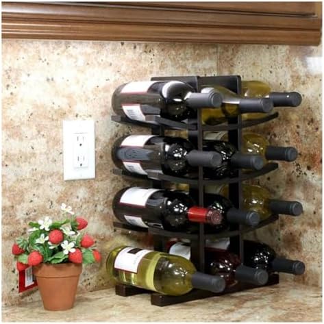 OXOAMP 4-Tier Freestanding Wine Rack Cabinet
