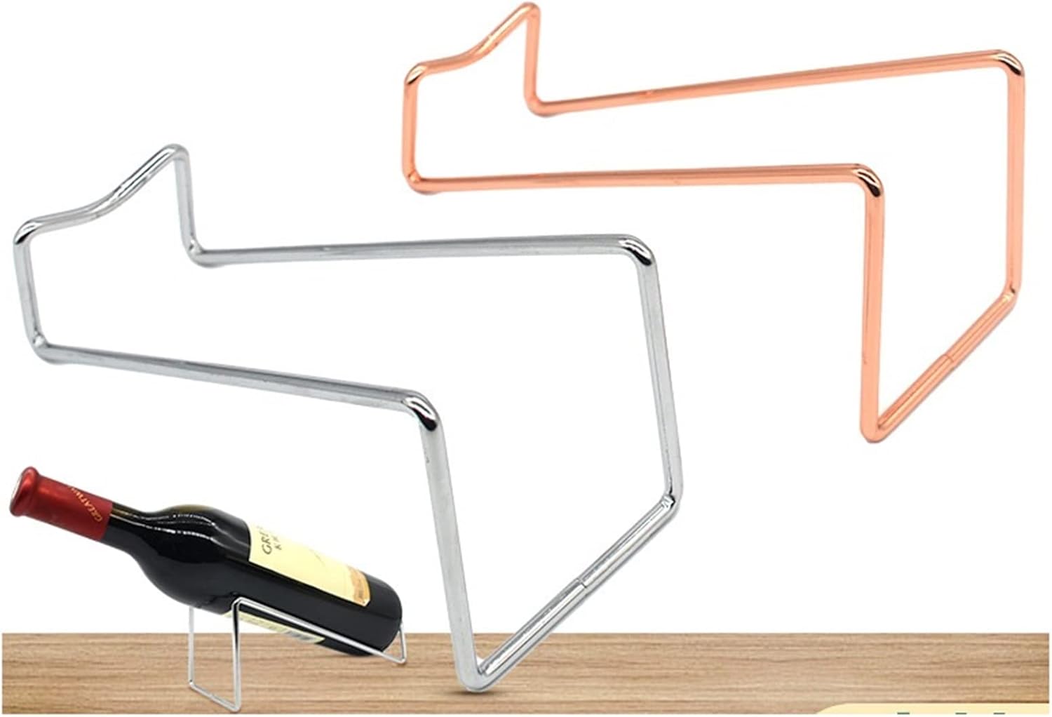 Stainless Steel Wine Rack for Kitchen Counter and Bar Display