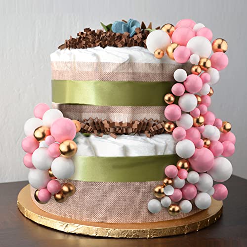 108 Pcs Ball Cake Toppers DIY Foam Balloons for Cakes and Parties