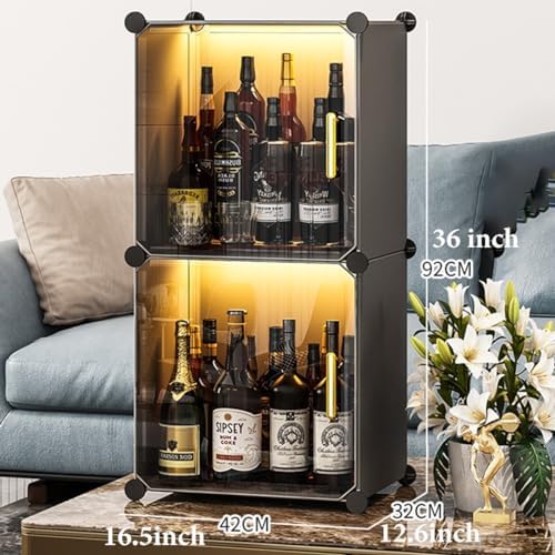 Freestanding Wine Rack with 2 Tiers and Stackable Design White