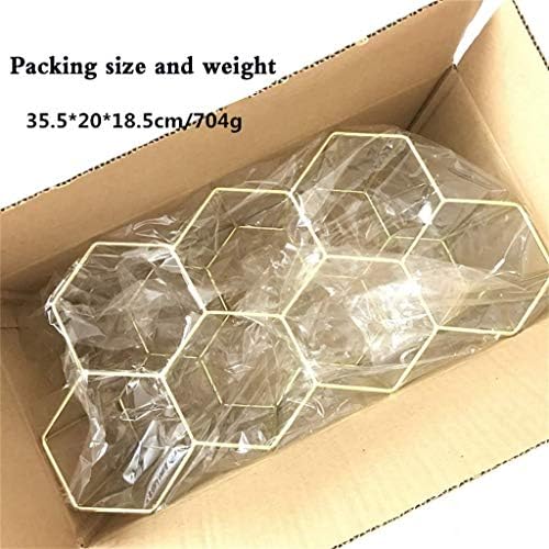Freestanding Metal Wine Rack with Geometric Design 7 Bottles 1