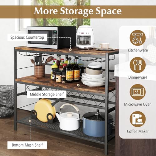 Giantex 4-Tier Wine Rack Table 7-Bottle Storage