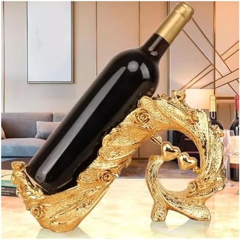 SONGCHAO Gold Peacock Wine Bottle Holder