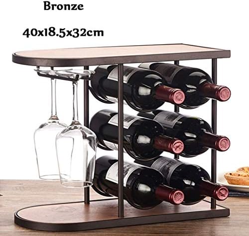 KOHARA Free Standing Wine Rack 6 Bottles 2 Glasses 1