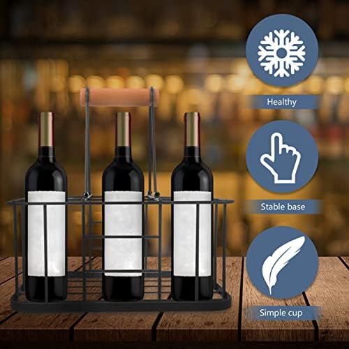 Zerodeko 6-Bottle Wine Holder with Stable Base