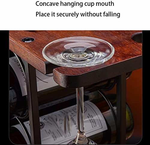 OXOAMP Freestanding Wine Rack with 6 Bottles and 2 Glass Holder