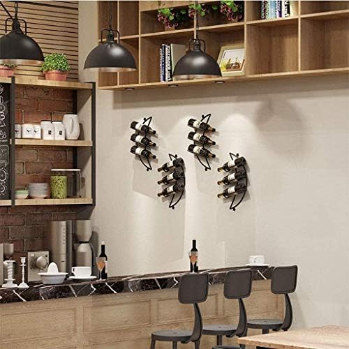 ZJYWMM Wall-Mounted Wine Rack with 3 Bottle Capacity