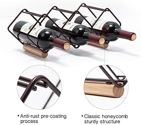 KINGRACK Freestanding Metal Wine Rack for 5 Bottles