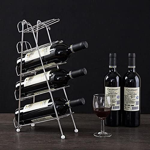 5 Bottle Free Standing Iron Wine Rack