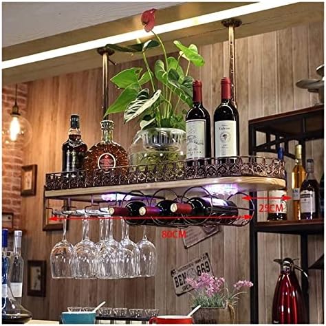 Adjustable Height Wine Glass Rack Black Bronze Finish
