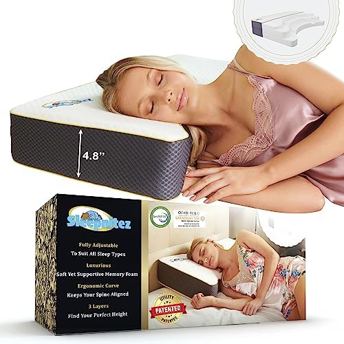 Sleepnitez Back and Side Sleeper Pillow for Neck and Shoulder Pain Relief