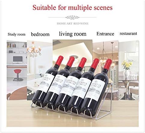 Metal Bottle Rack 5 Slots for Living Room Display