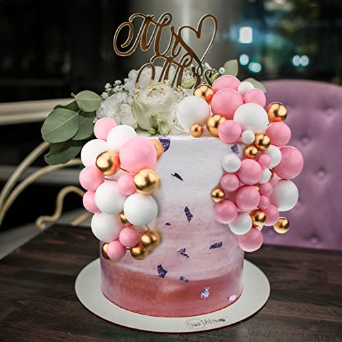 108 Pcs Ball Cake Toppers DIY Foam Balloons for Cakes and Parties