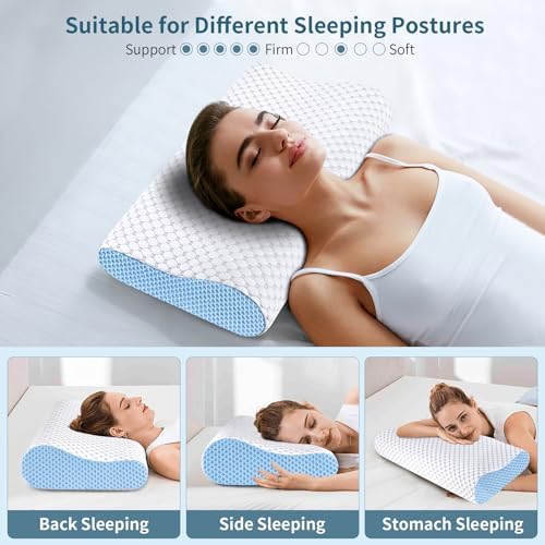 Besyodo Cervical Neck Pillow - Cooling Memory Foam for Pain Relief