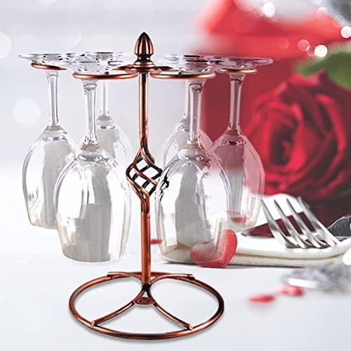 QPIX DIGITAL Wine Glass Rack Bronze 6 Hooks Elegant Storage 1