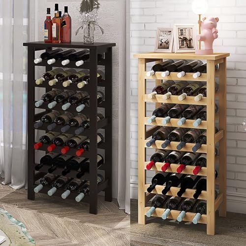 ASQUAR 7 Layer Wine Rack 28 Bottles Freestanding Storage Shelf