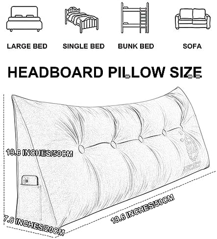 ZZYK Full Reading Pillows with Removable Cover Orange 50cm196 inches