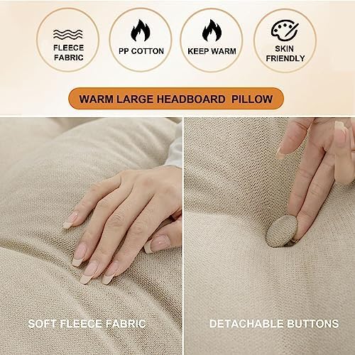 Triangle Headboard Pillow for Reading and Back Support