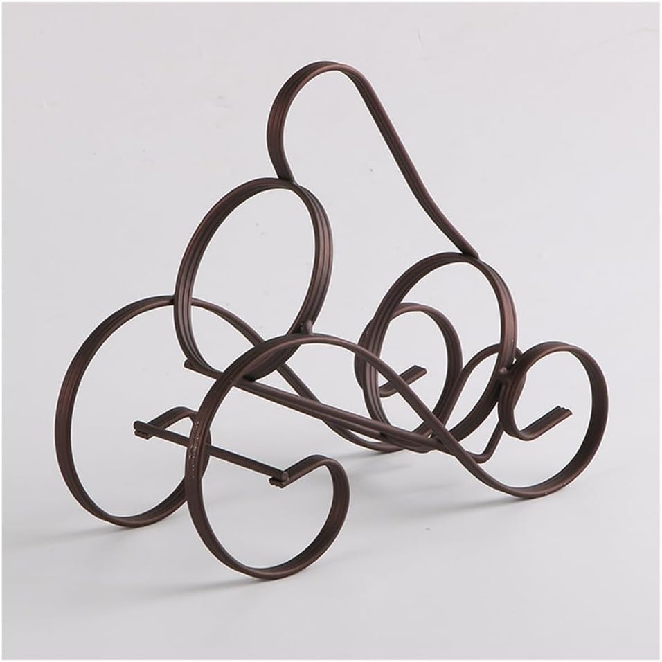 CdyBox Retro S-Shape Wine Bottle Holder Metal Decor
