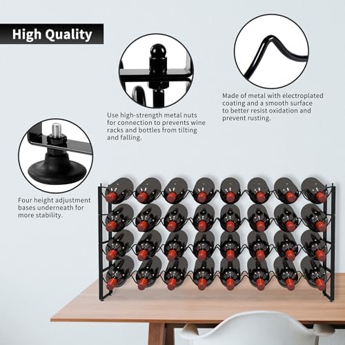 TONLEA 4 Tier Wine Rack with 32 Bottle Capacity