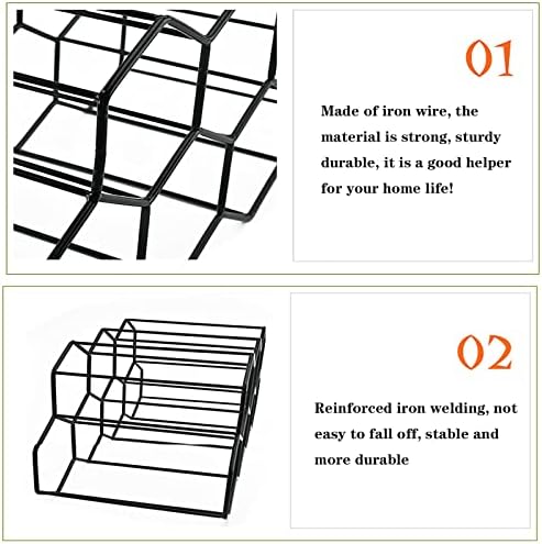 7 Bottle Freestanding Wine Rack Rose Gold No Assembly Required