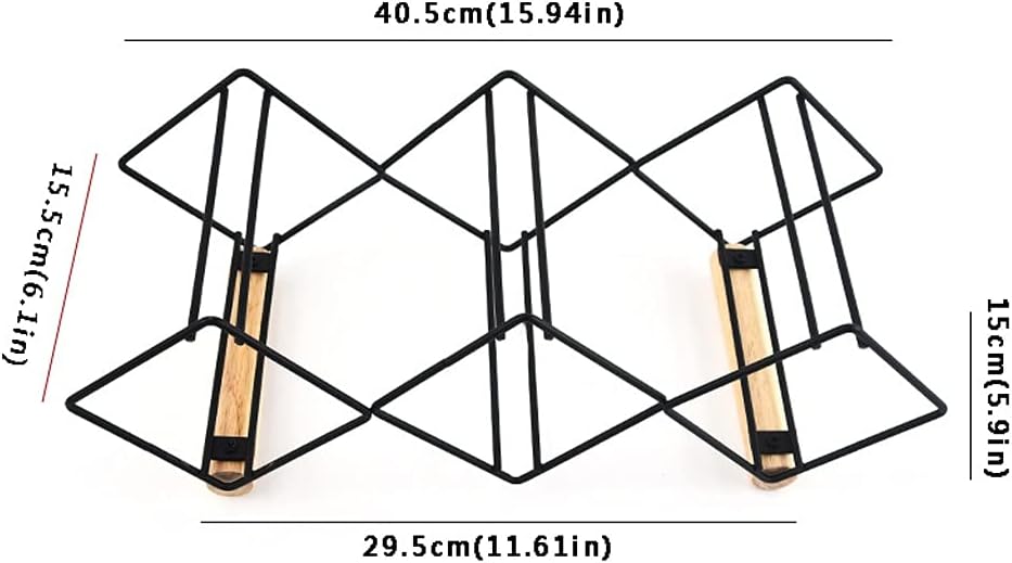 Freestanding Wine Rack for 3 Bottles with Solid Iron Frame