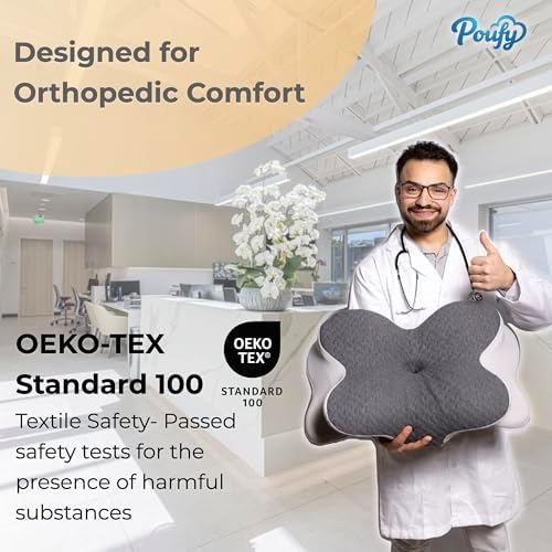 Poufy Cervical Pillow for Neck and Shoulder Support