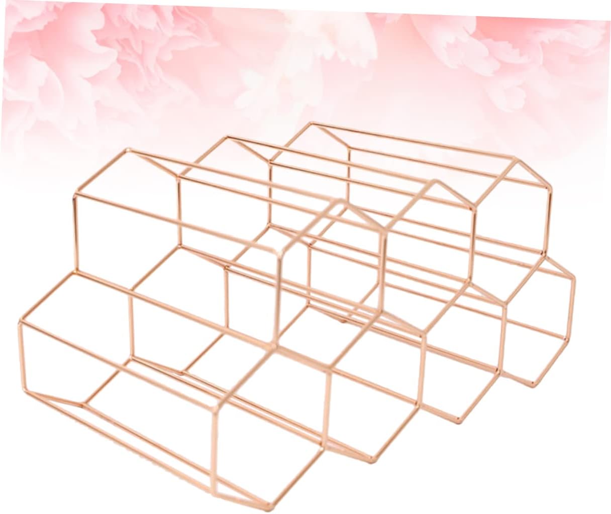 VICASKY Freestanding Rose Gold Wine Rack 7 Bottle Capacity