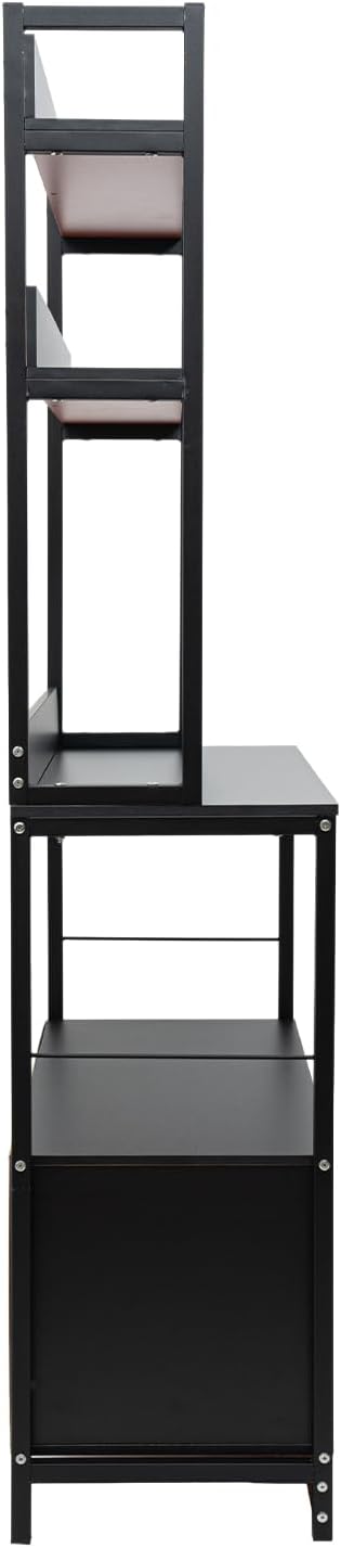Hanmorfarbi 5-Tier Free Standing Wine Rack Black