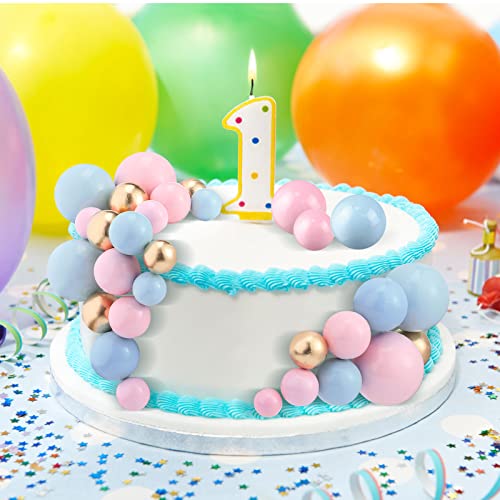 Tondiamo 108 Pcs Foam Ball Cake Toppers for Birthday Wedding Cupcakes