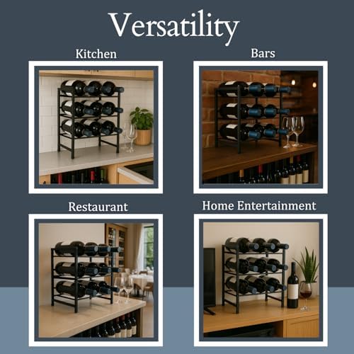Modern Metal Countertop Wine Rack 1
