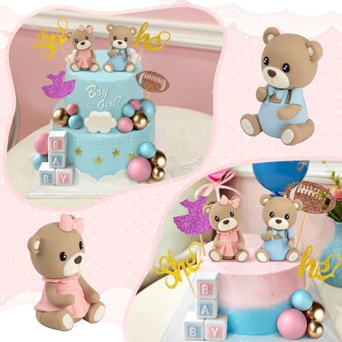 Zafena 34 PCS Gender Reveal Cake Topper Set 1