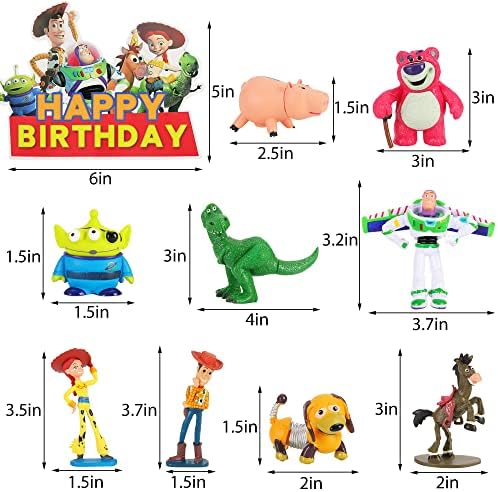 9Pack Story Action Figures with Cake Topper for Kids