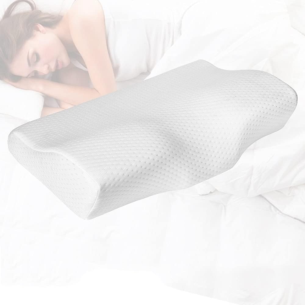 Ergonomic Memory Foam Neck Pillow with Butterfly Shape