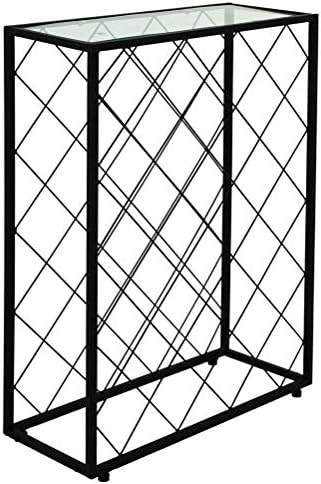 MaGiLL 32-Bottle Freestanding Wine Rack with Glass Top