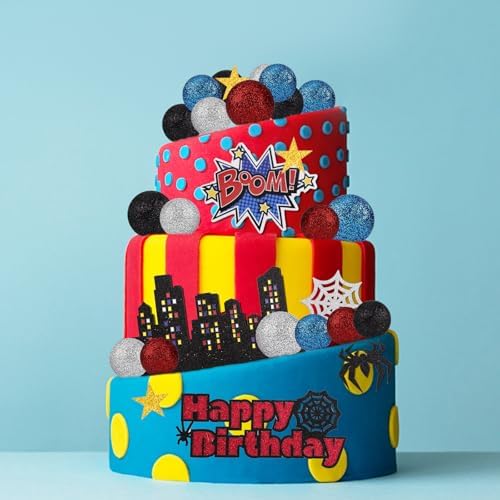 Gosknor 38pcs Spider Cake Toppers Decorations