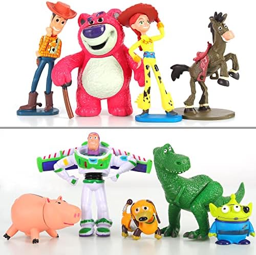 9Pack Story Action Figures with Cake Topper for Kids
